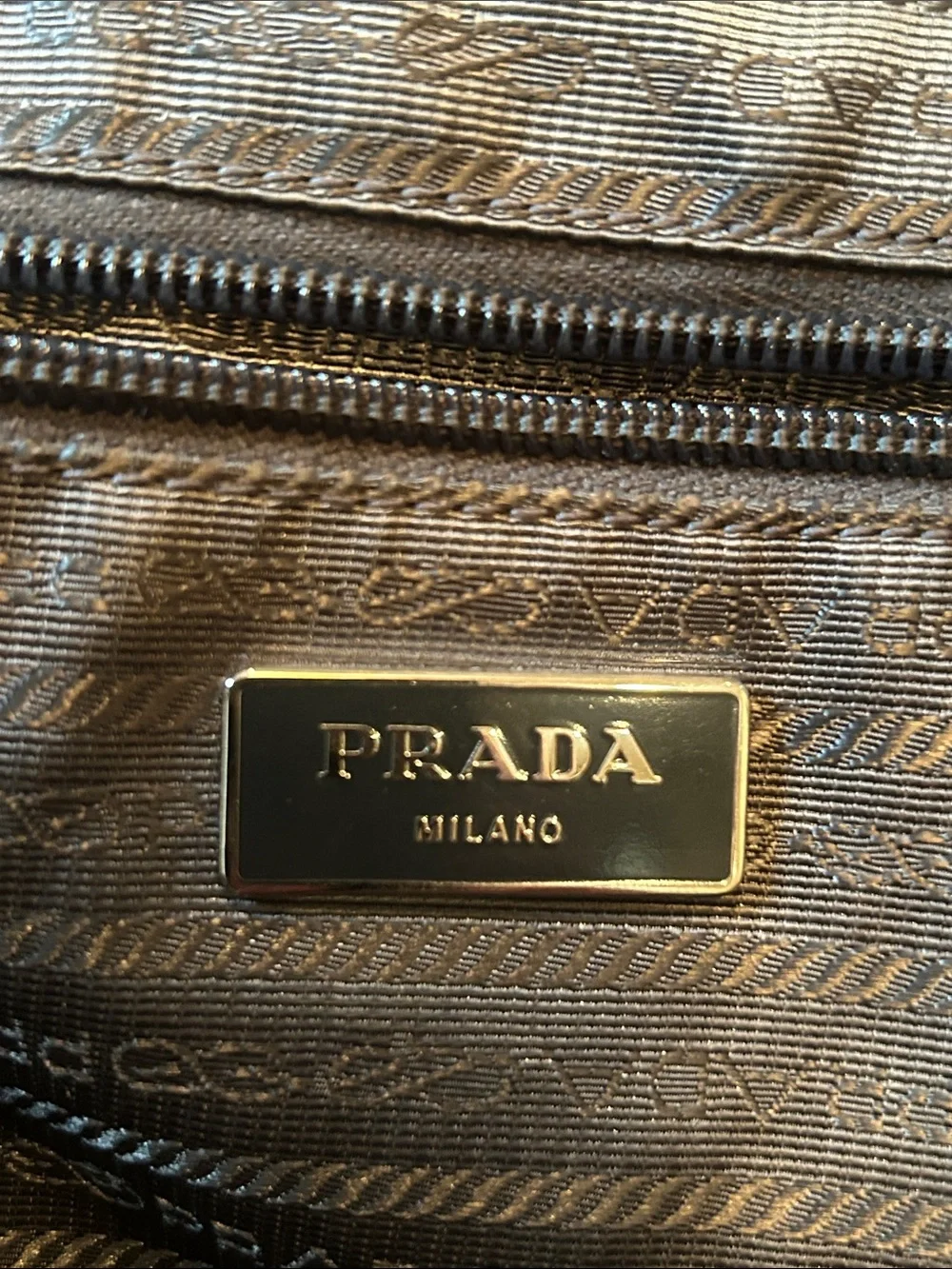 Prada Gray Nylon Backpack with Front Flap Pockets